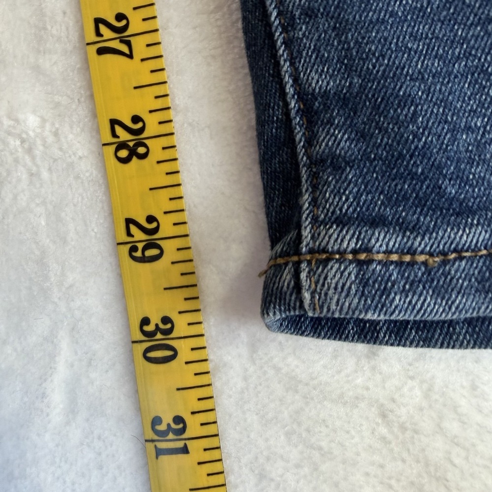 Lane Bryant Medium Wash Distressed Patched Girlfriend Jeans Size 28W - Picture 6 of 9